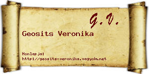 Geosits Veronika névjegykártya